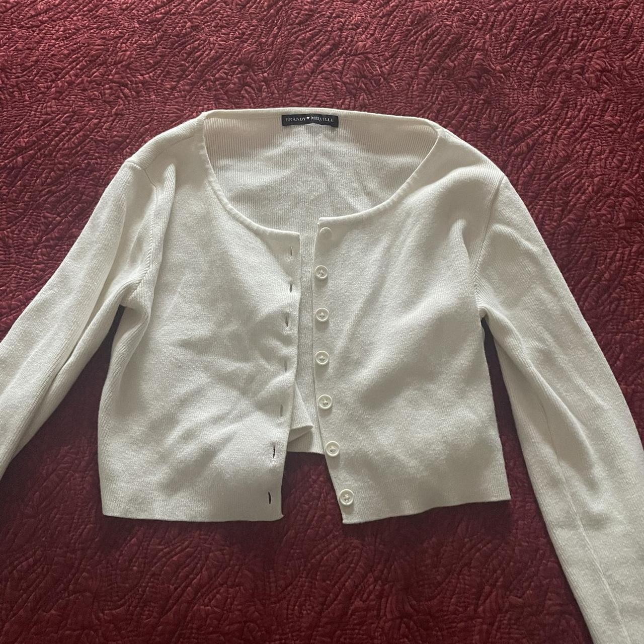 Brandy Melville Cream Cardigan - Depop