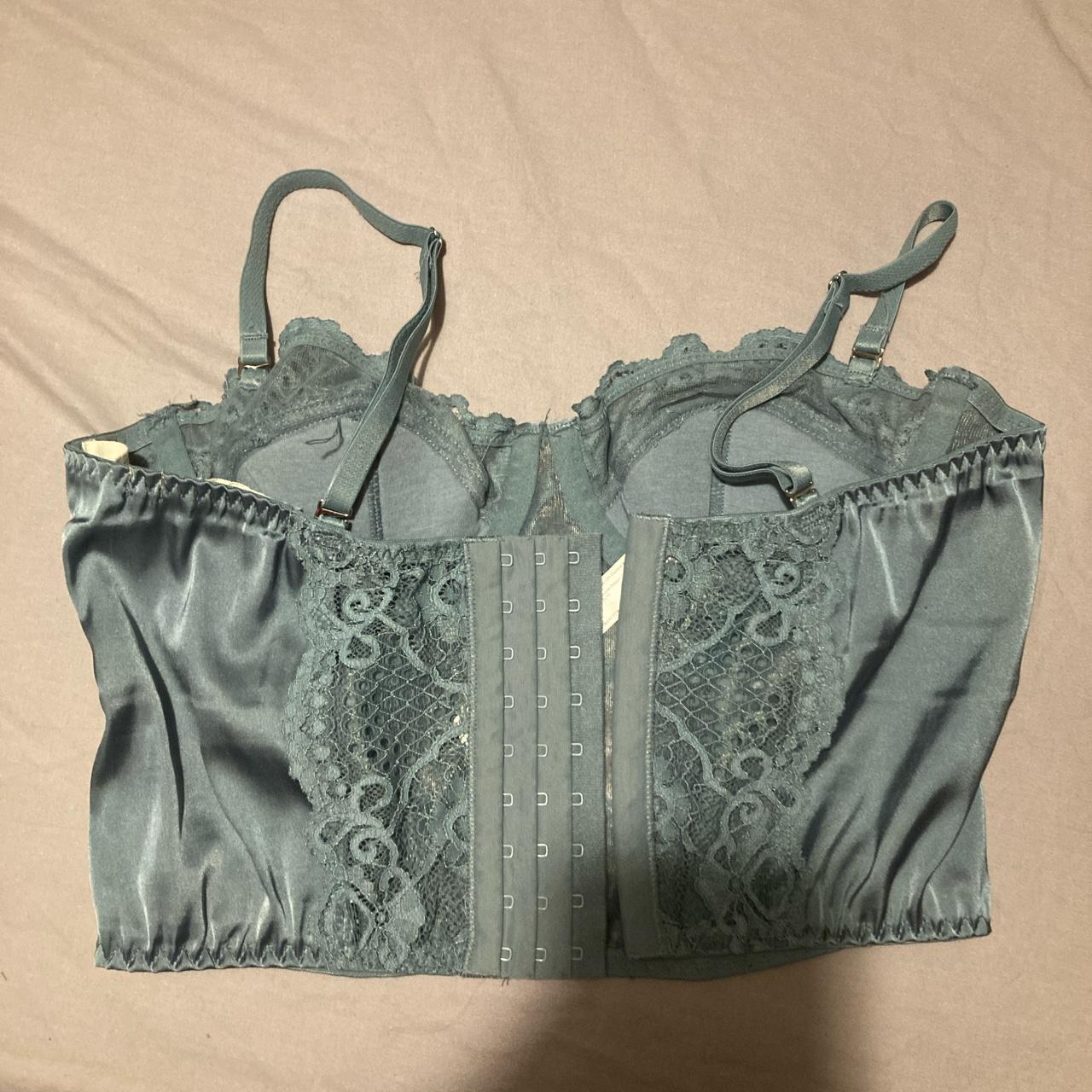 Blue Lace Corset Top from Urban Outfitters Bought... Depop
