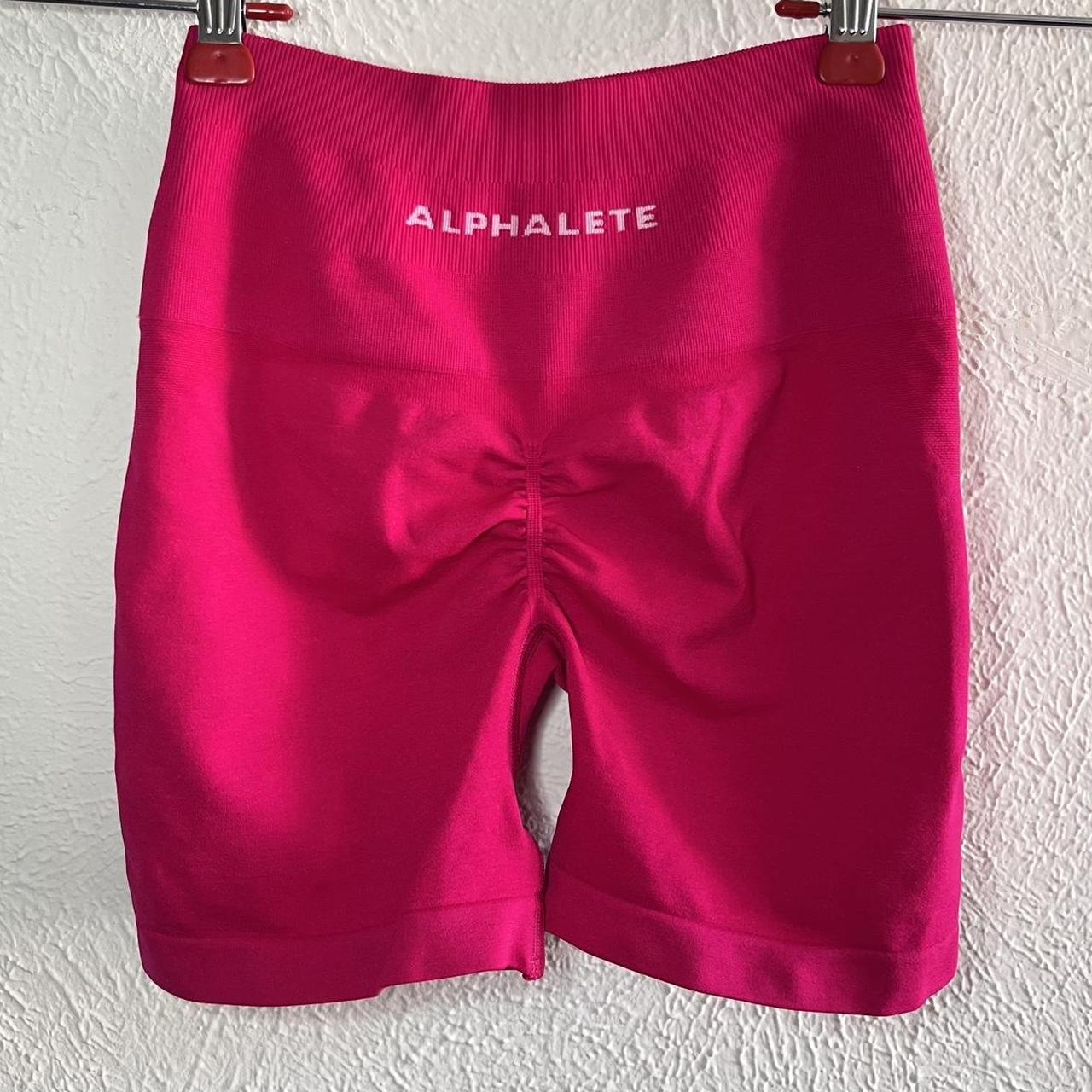 Alphalete hot pink gym shorts size XS Will be out - Depop