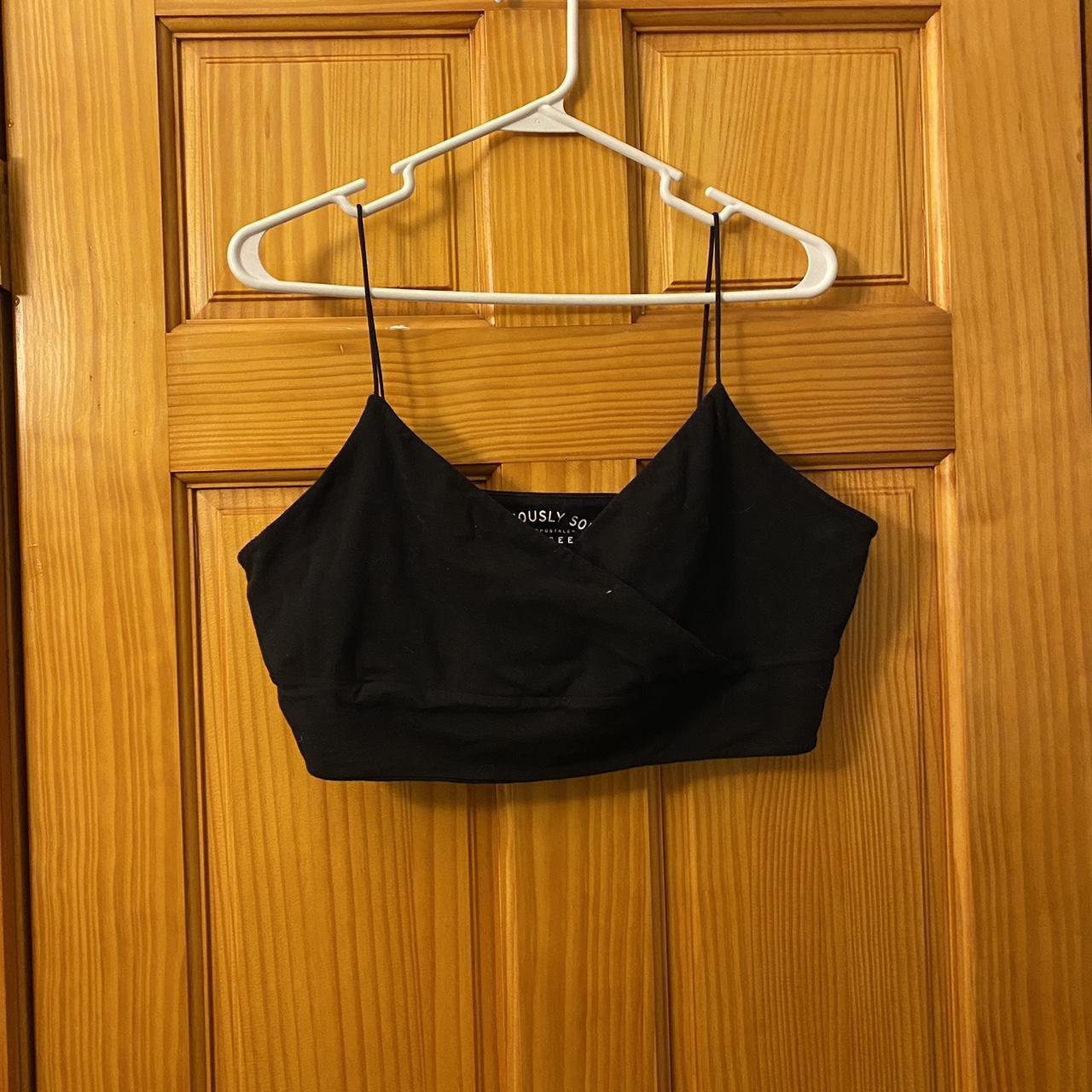 Aeropostale Women S Black Crop Top Depop