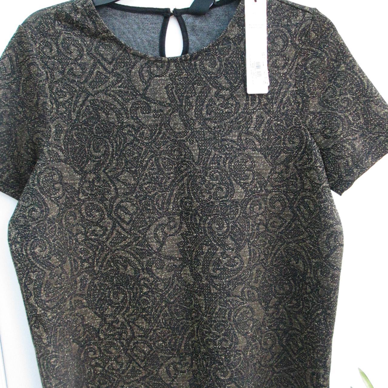 GOK BLACK AND GOLD TOP SIZE 14 NEW - Depop