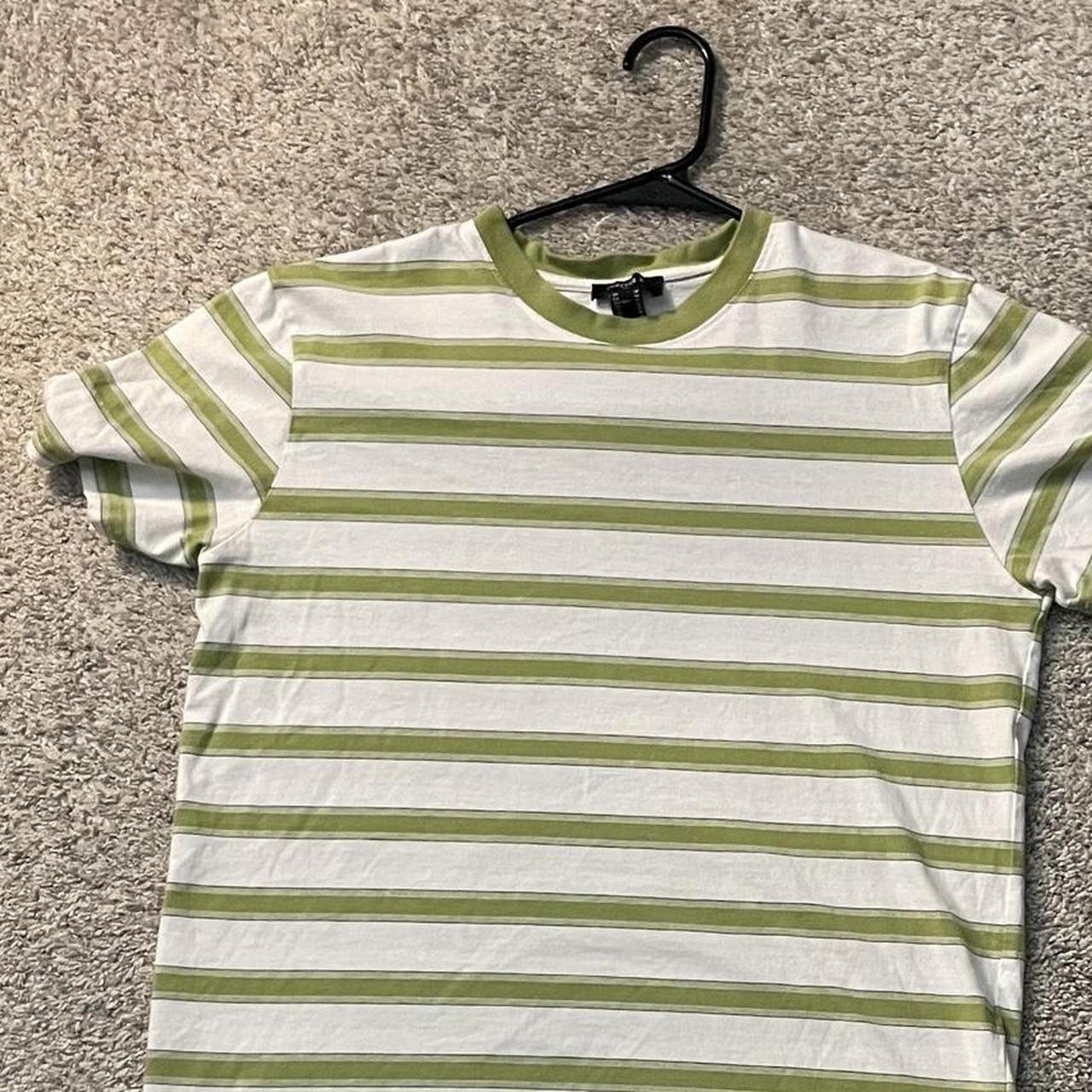 forever 21 green striped shirt