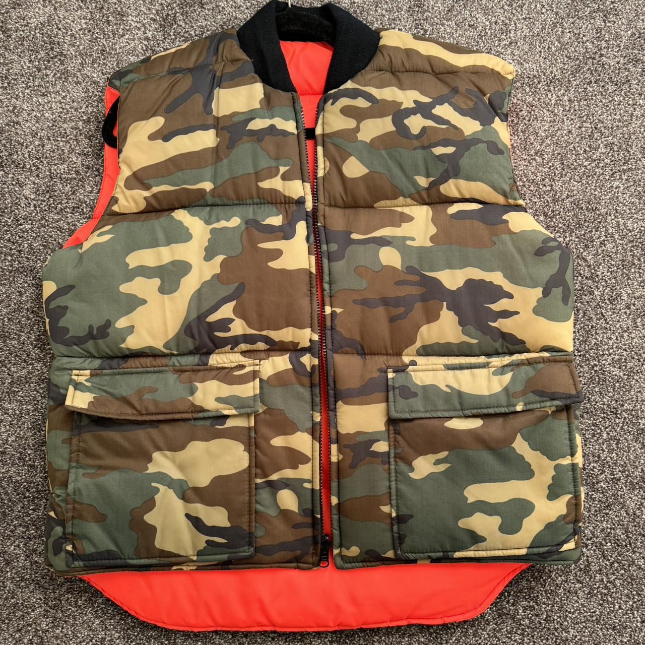 Orange camo hot sale reversible vest