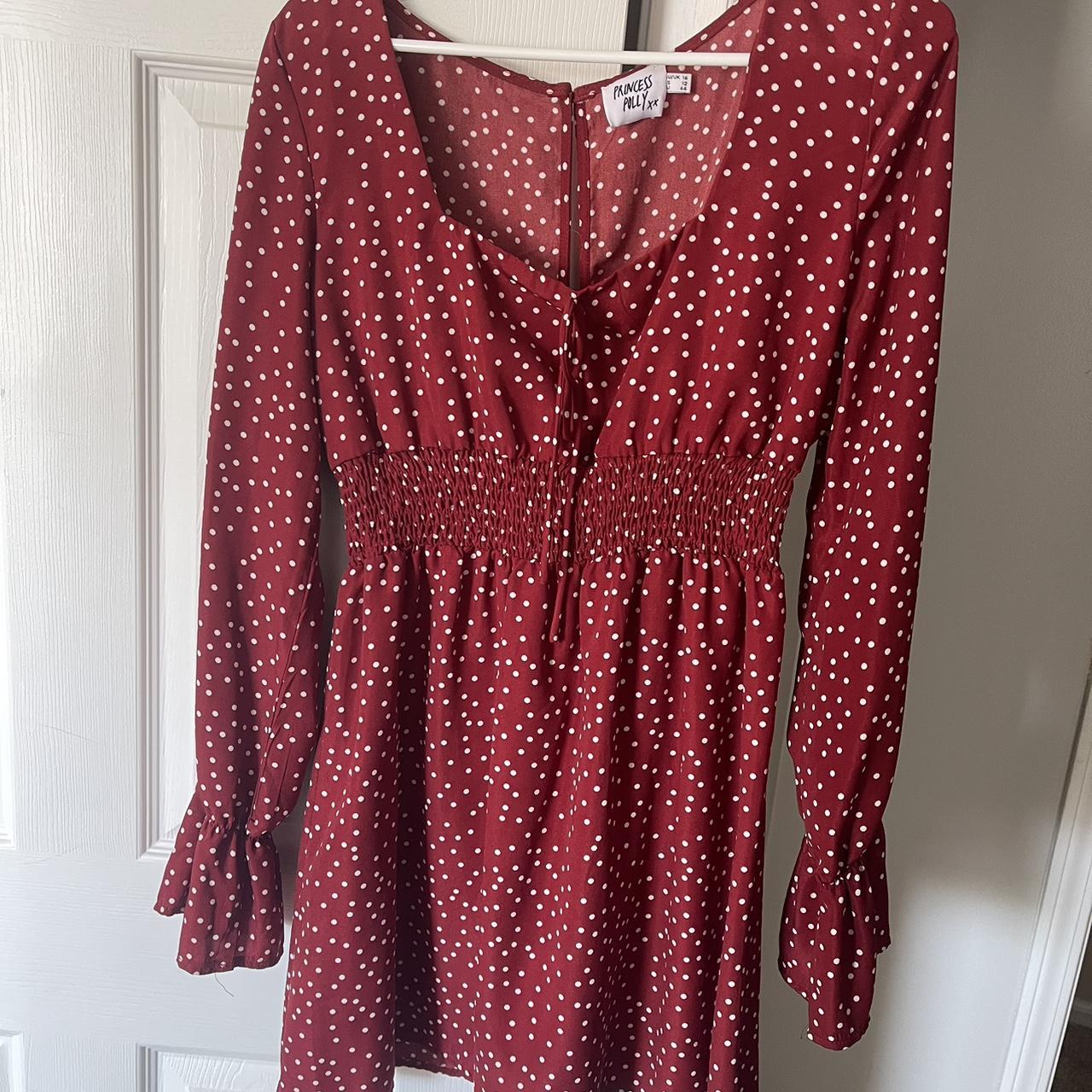 Princess polly red polka hotsell dot dress