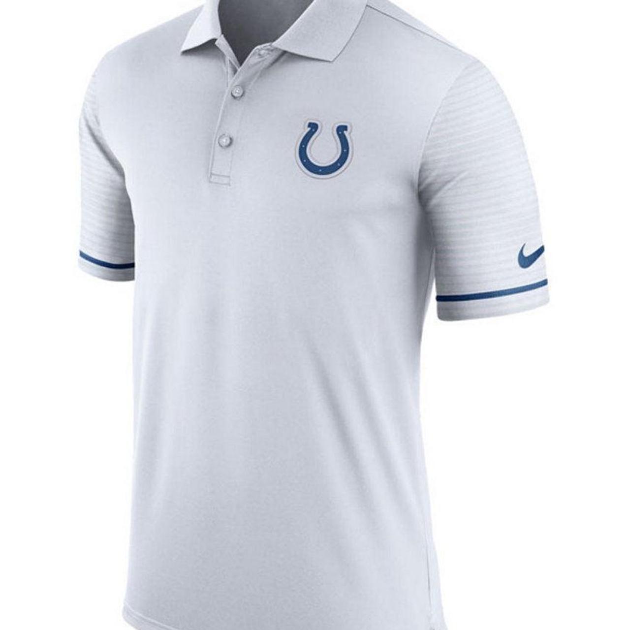 Indianapolis Colts Polo Shirt Men XL Blue White Performance Cool