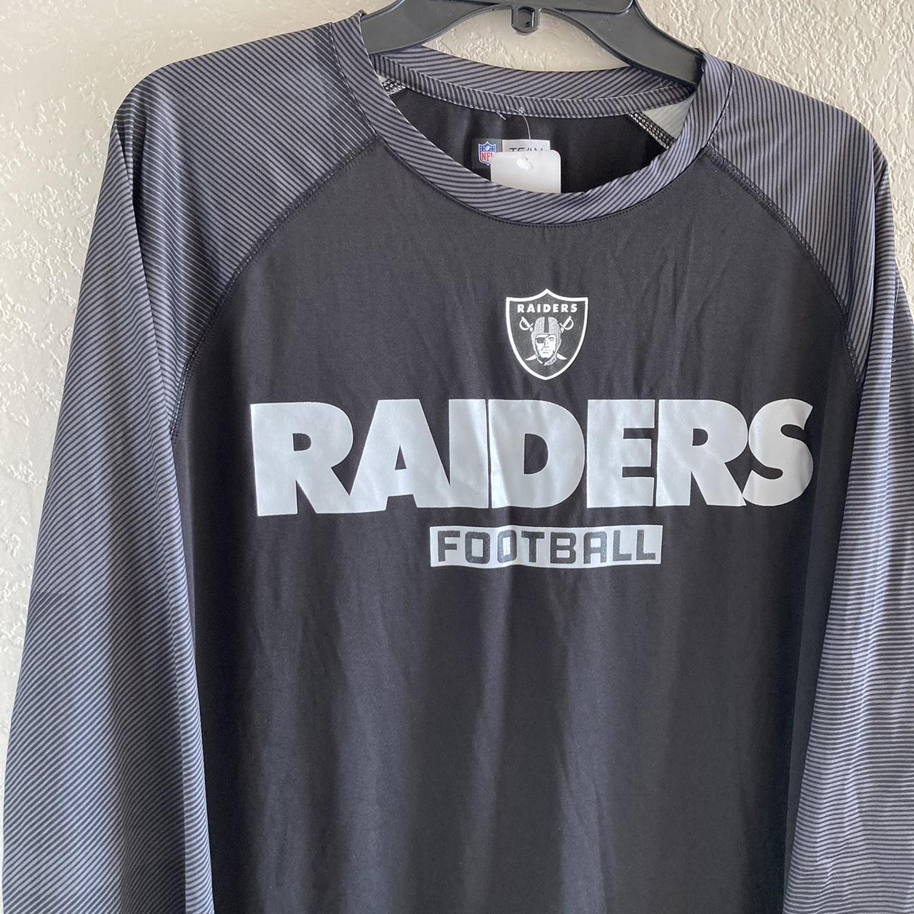 NFL Team Apparel Raiders tshirt, charcoal grey, - Depop