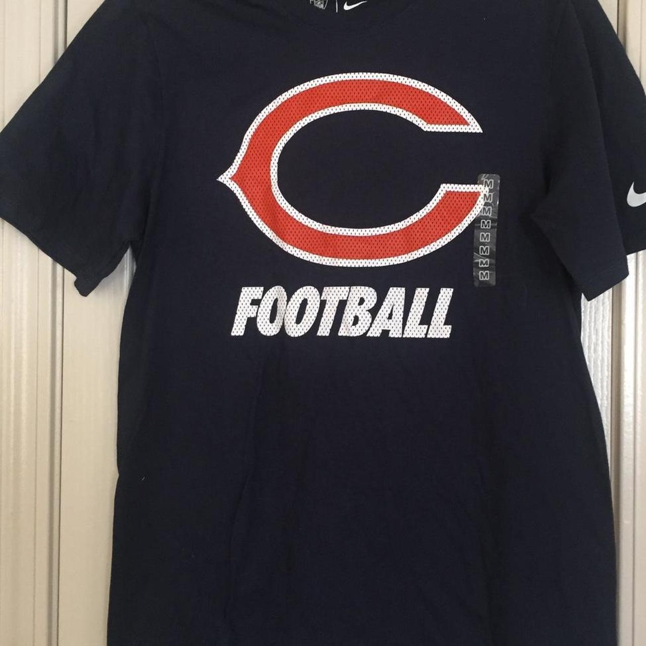 Nike Chicago Bears Logo Tee Shirt Men's Blue Size - Depop