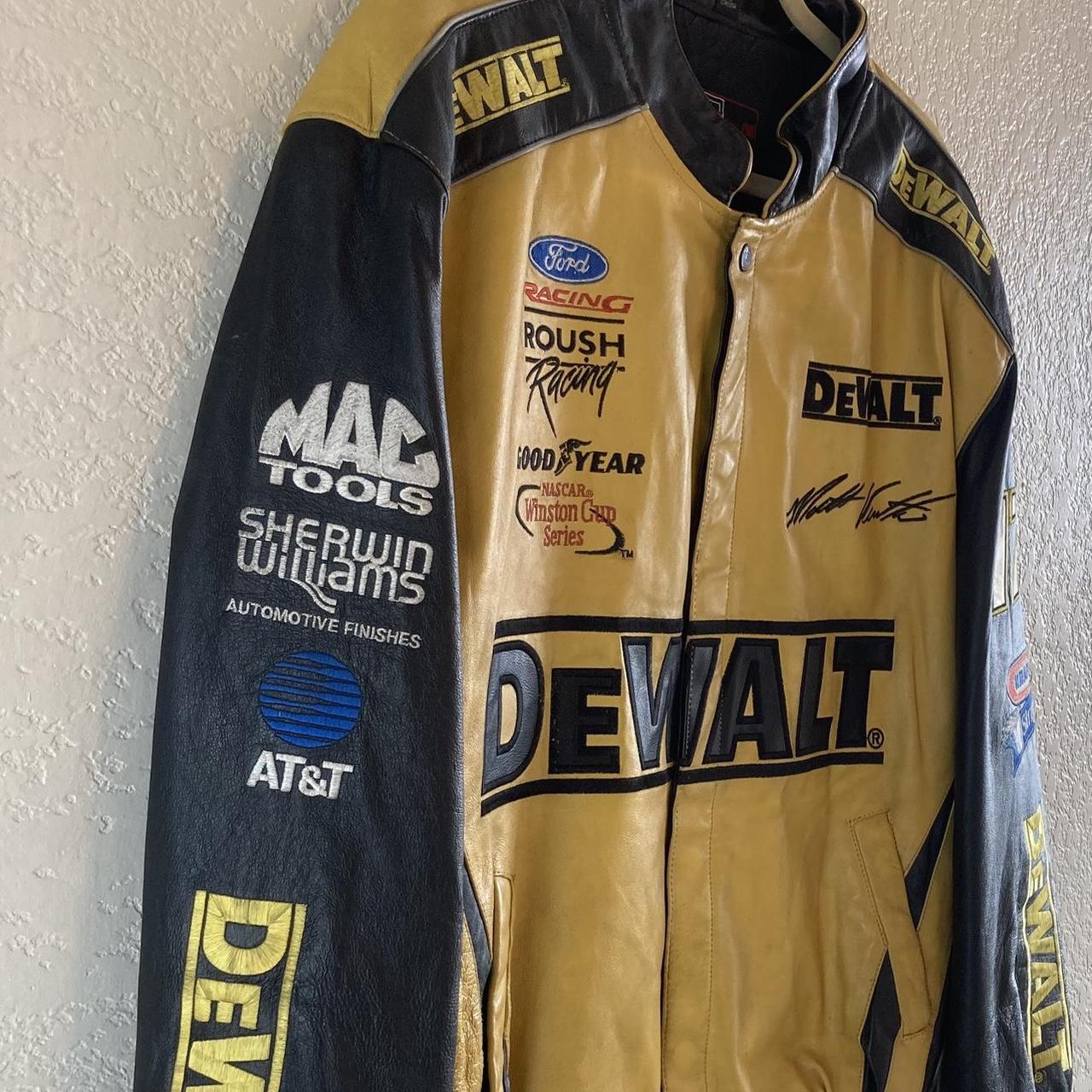 NASCAR JH Design DeWalt Matt Kenseth Leather Jacket... | Depop 