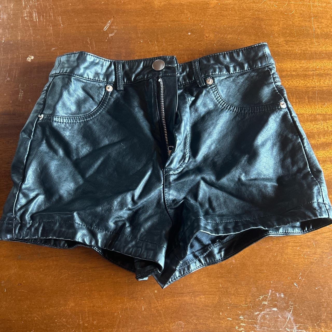 Faux Leather Shorts Depop   P0 