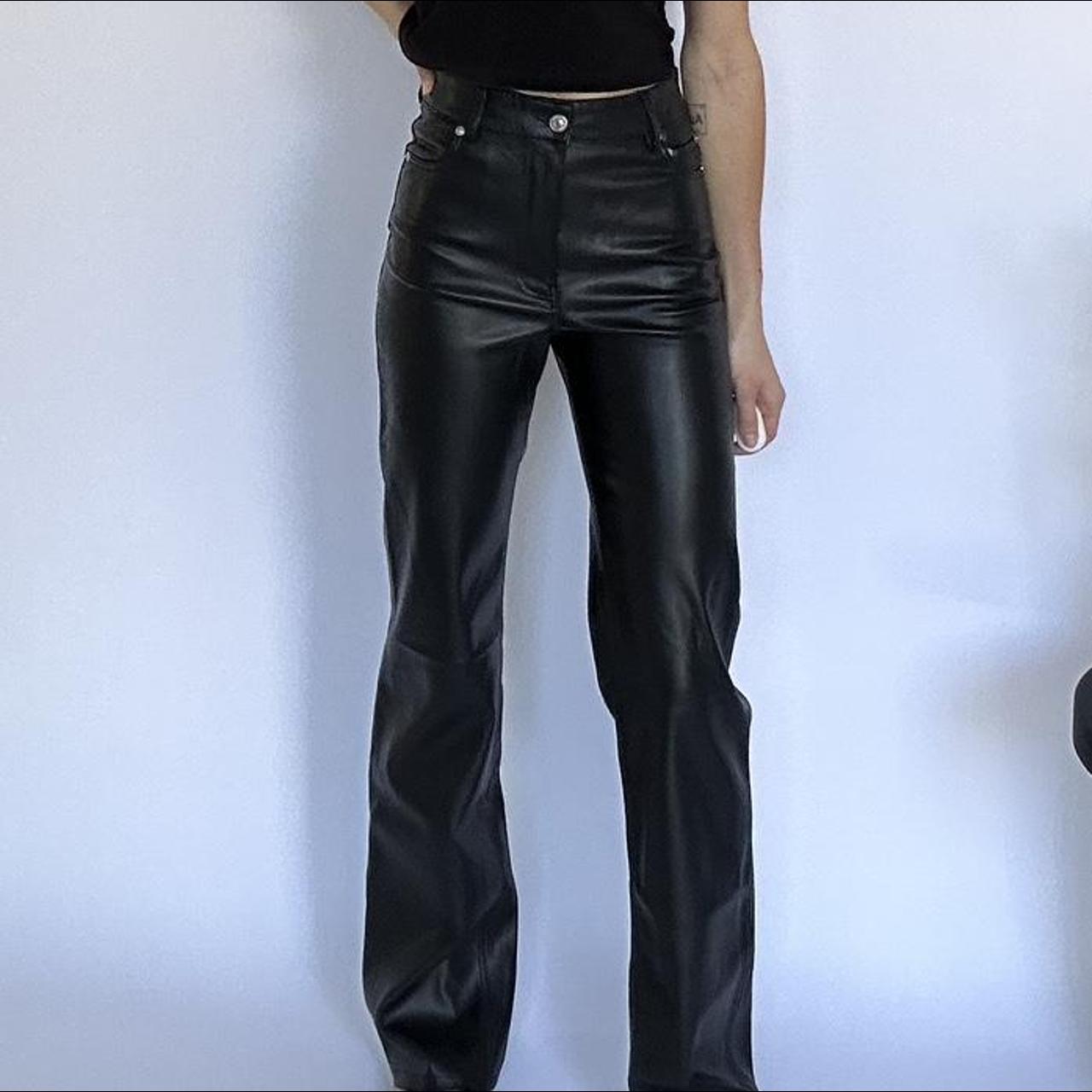 Zara Leather Pants vegan leather likenew... Depop
