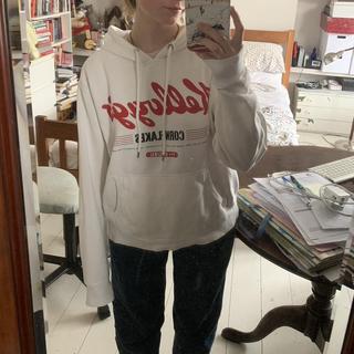 white kellogg s cornflakes hoodie super flattering. Depop