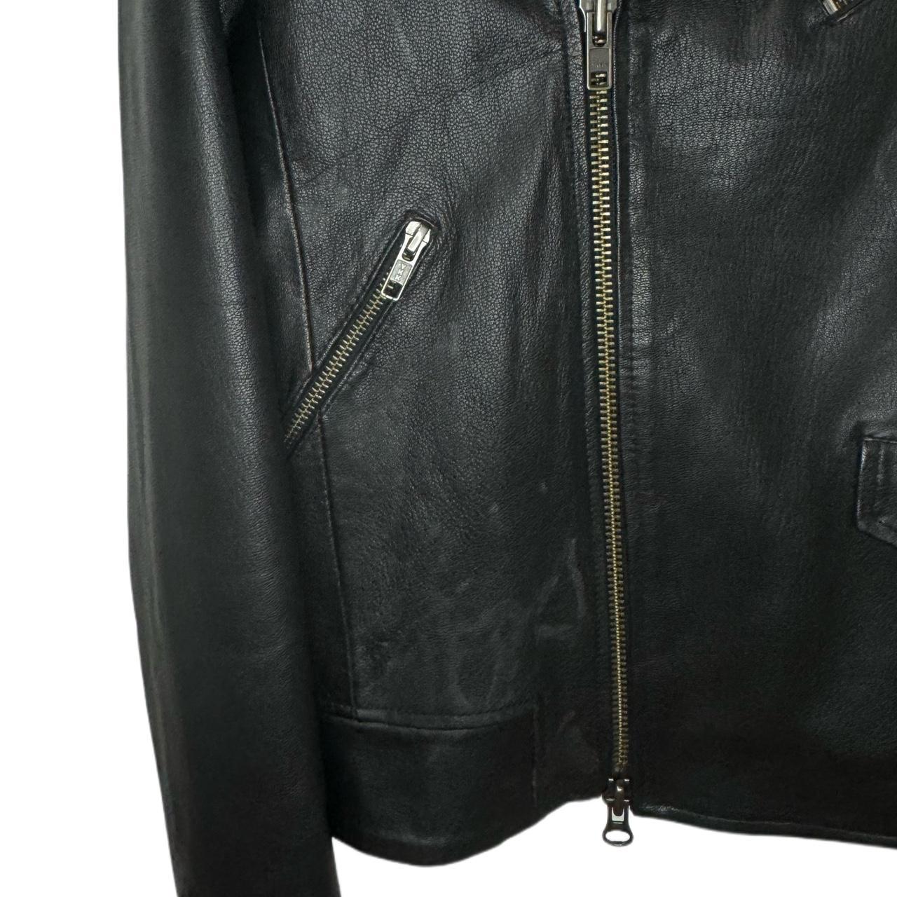 Topman men leather jacket Discoloration shown in... - Depop
