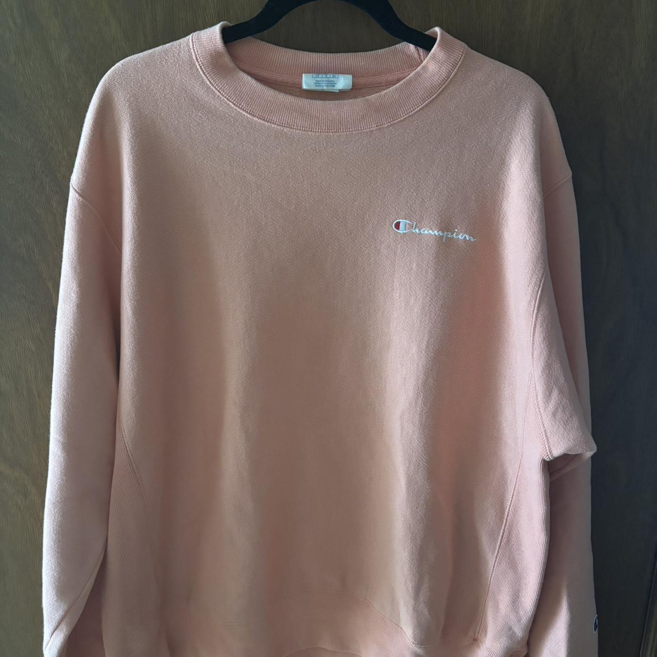 Pink Champion crewneck sweatshirt Depop