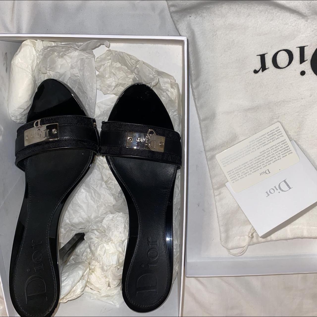 Authentic Dior ‘Lovely Clog’ mule heels in black.... - Depop