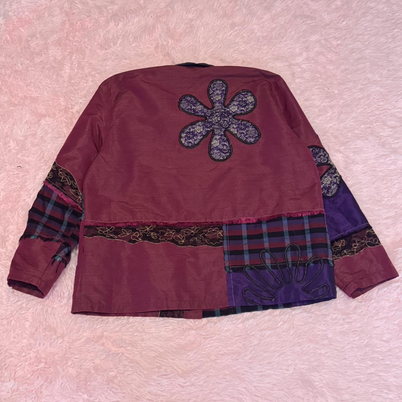 Women's Jacket - Multi/Purple - L – Boho Patchwor… - image 2