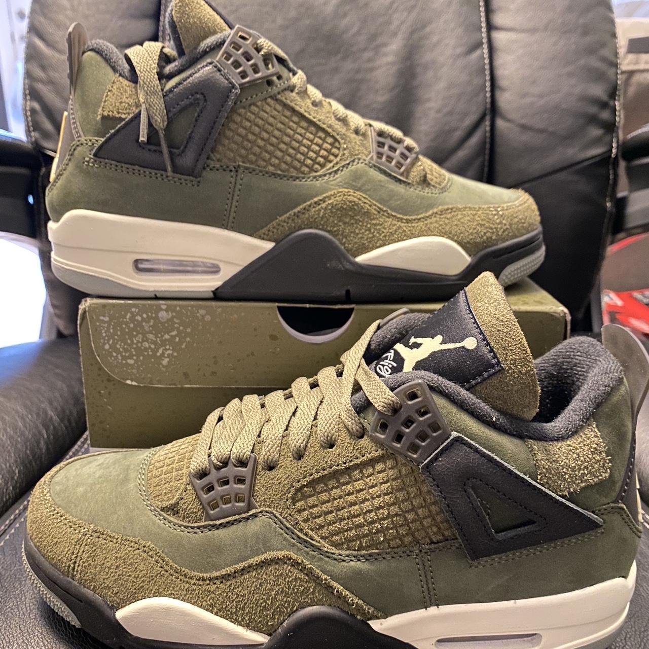 Big kids Air Jordan 4 Retro SE GS 'Craft - Olive'... - Depop