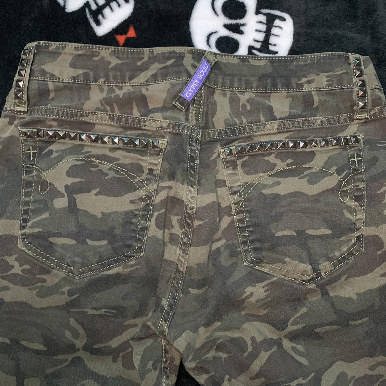 gypsy soule camo shorts studs with cross... - Depop