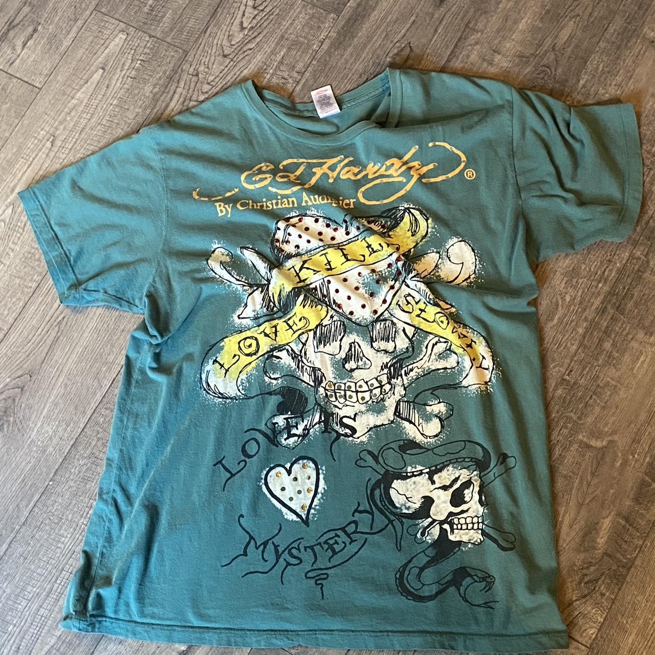 Ed hardy T shirt size large #jessepinkman #y2k... - Depop