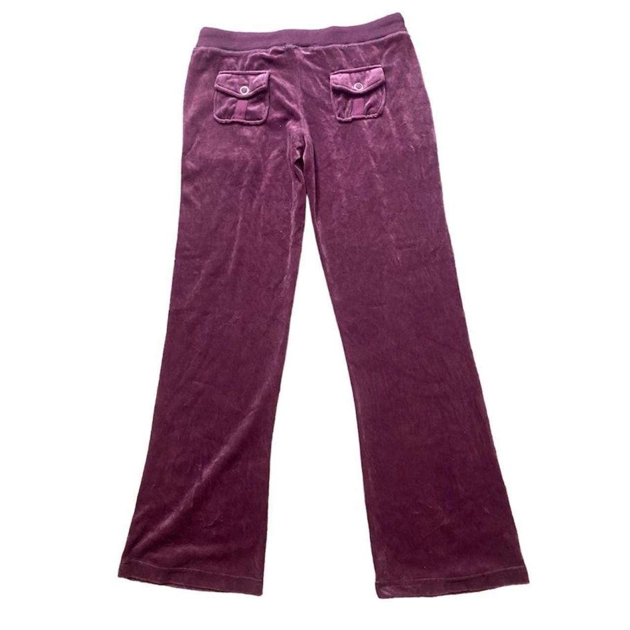 Y2K purple velour tracksuit pants! has large pockets... - Depop