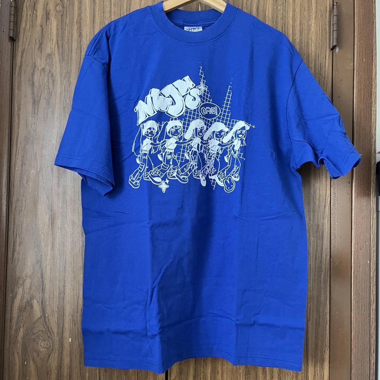 NewJeans Royal Blue OMG Shirt from a creator on... - Depop