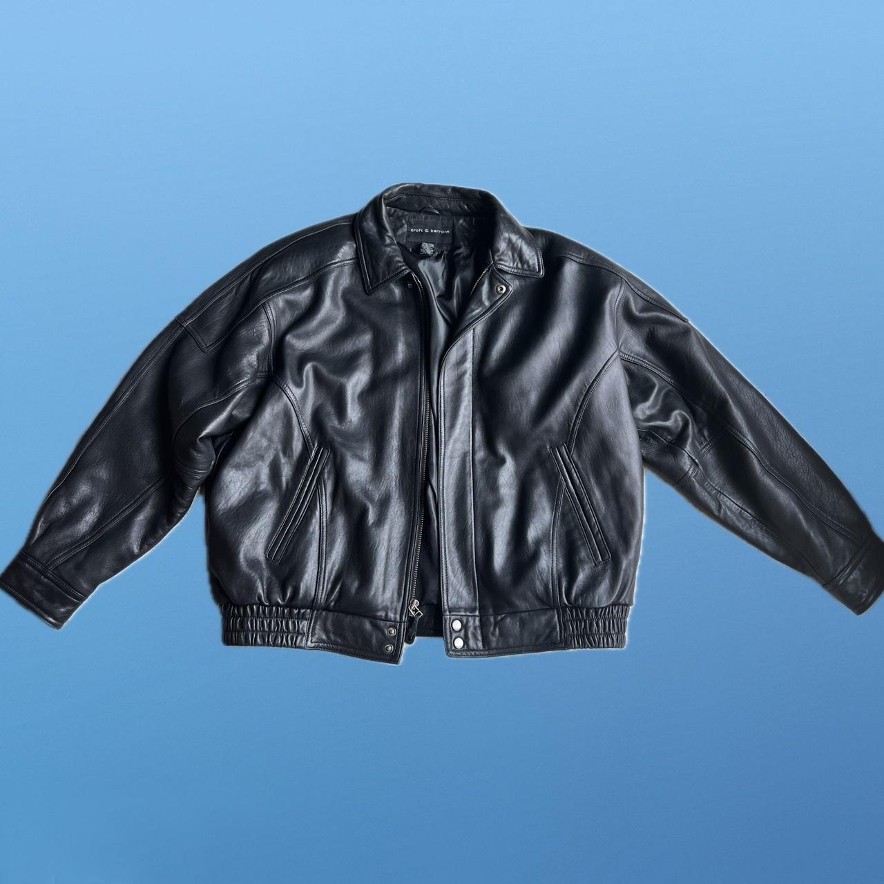 着丈65㎝90s Croft \u0026 Barrow leather bomber jacket
