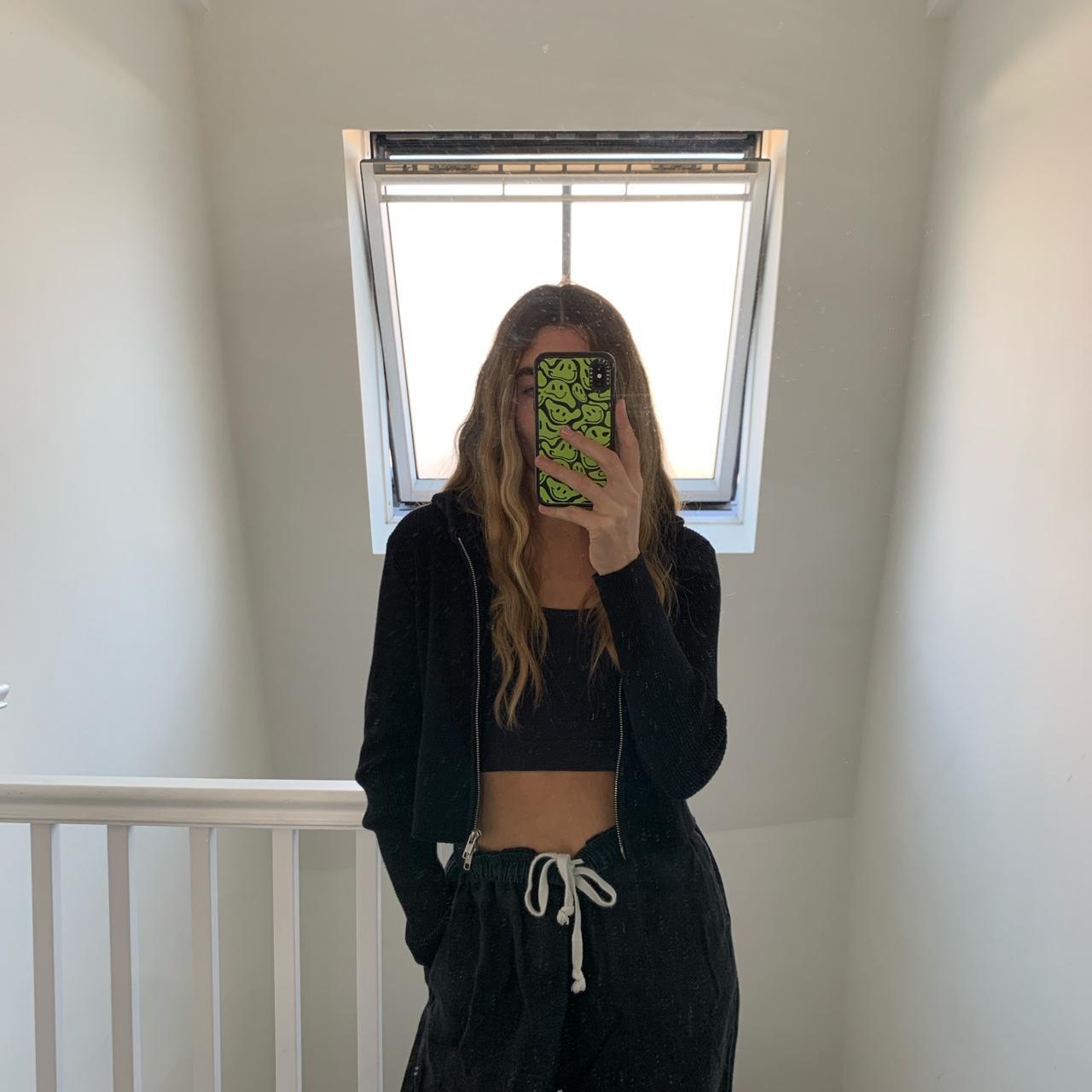 Brandy Melville black zip up cardigan, perfect... Depop