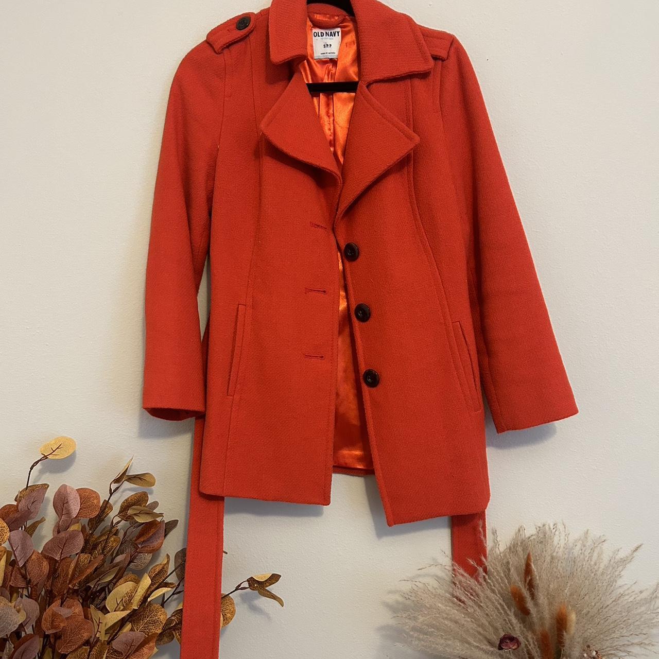 Cherry red old navy coat Perfect for fall Size S Depop