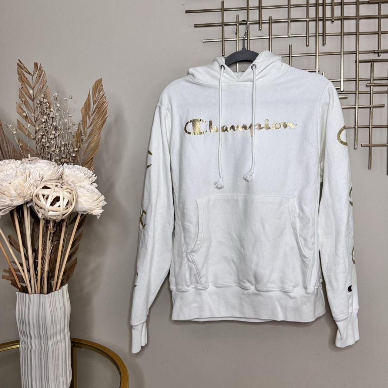 Gold and white champion hoodie online