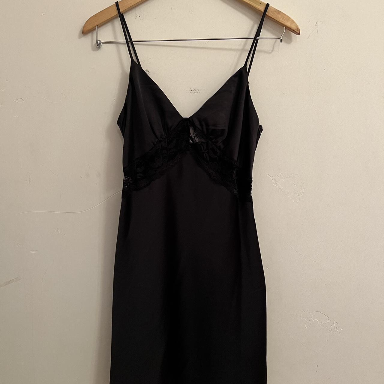 Black Princess Polly slip dress with the cutest lace... - Depop