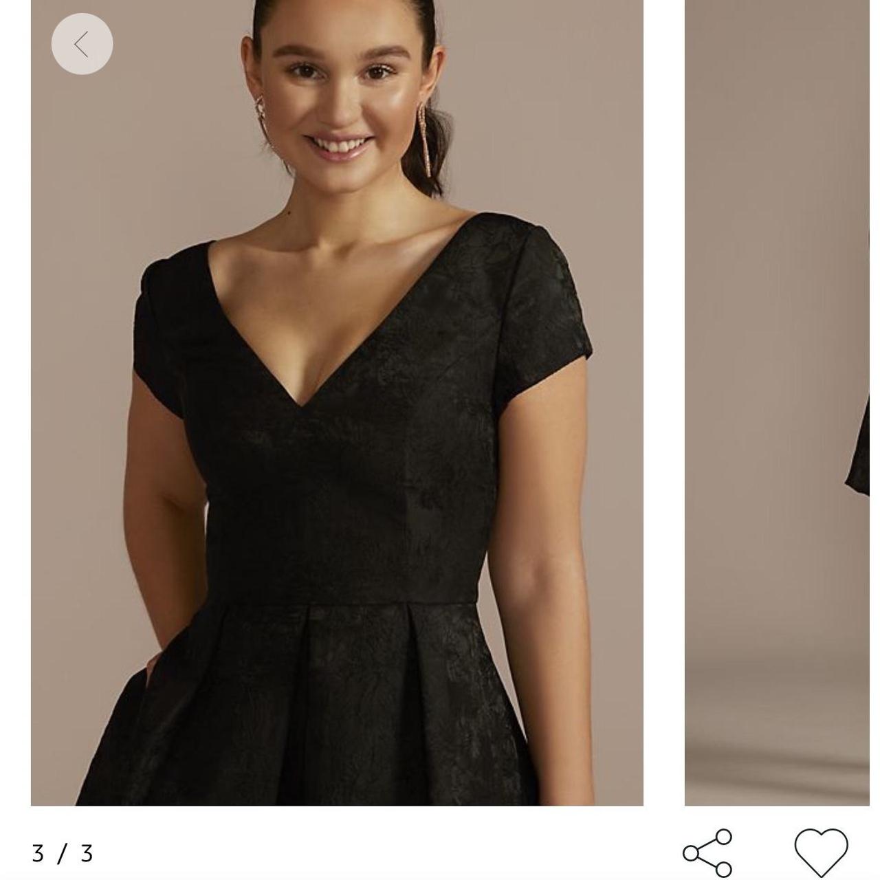 David’s Bridal black textured jacquard dress. Very... Depop