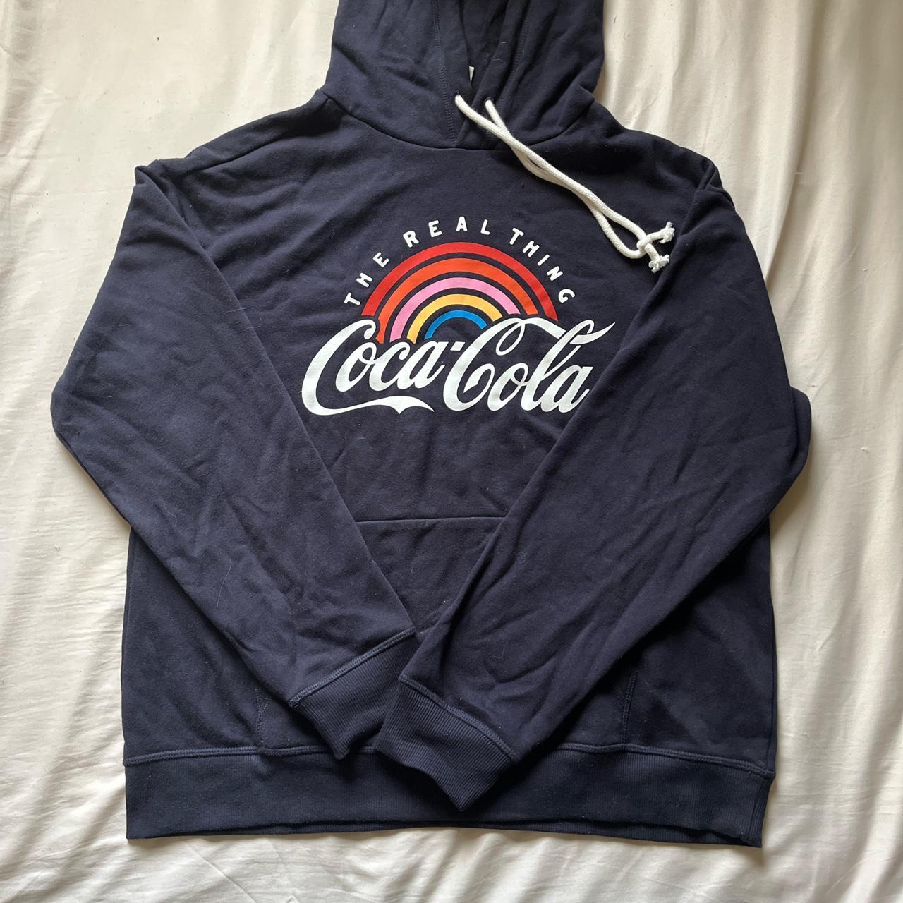 H M Coca Cola black hoodie. h m cocacola Depop