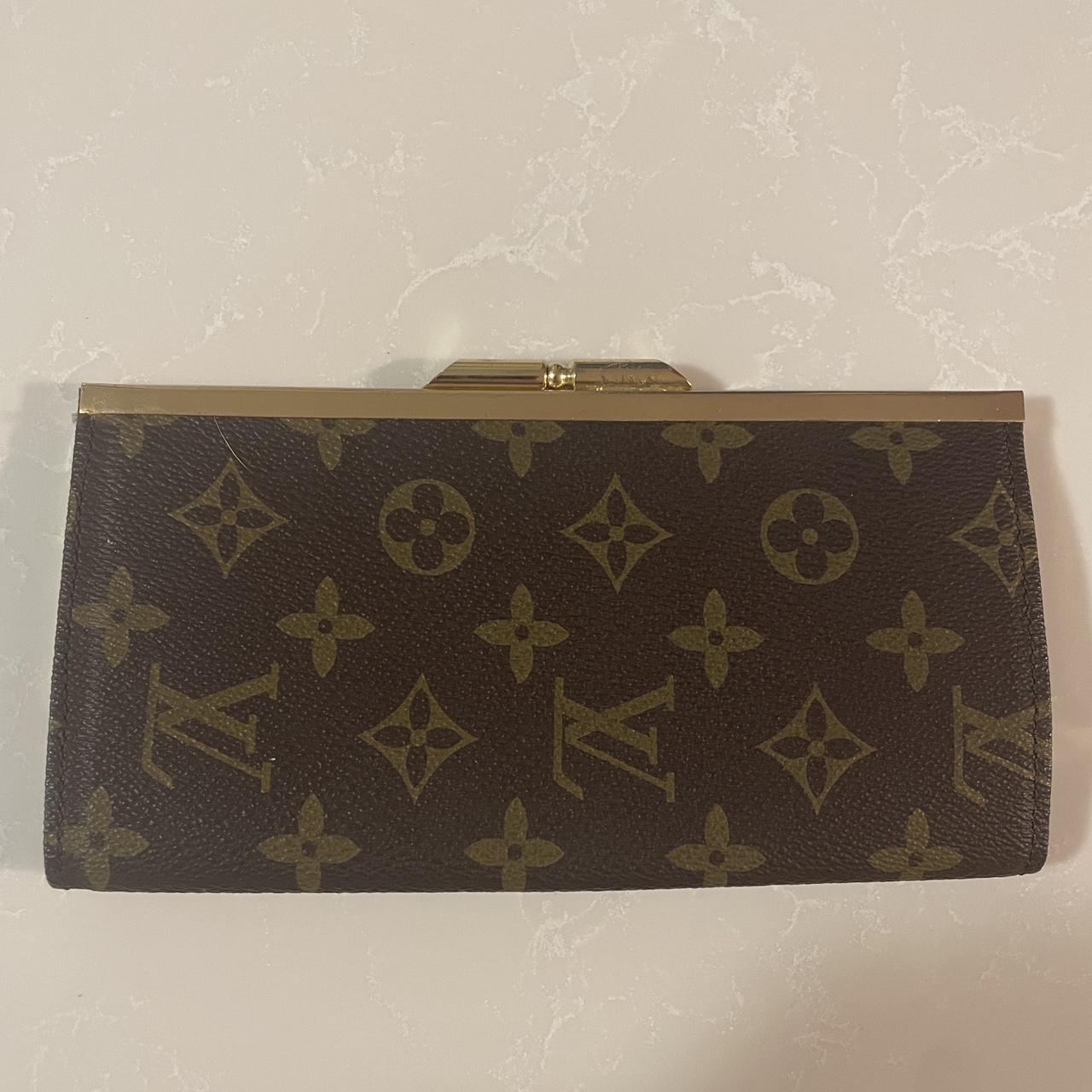 Vintage 1960 Louis Vuitton Leather Coin Wallet With Brass 