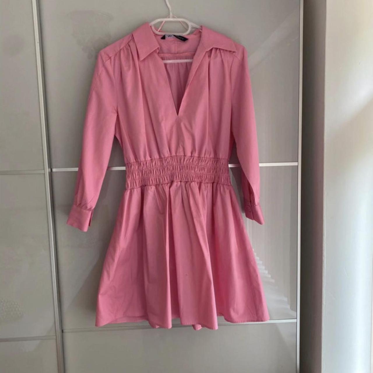 Zara Women's Pink Dress Depop