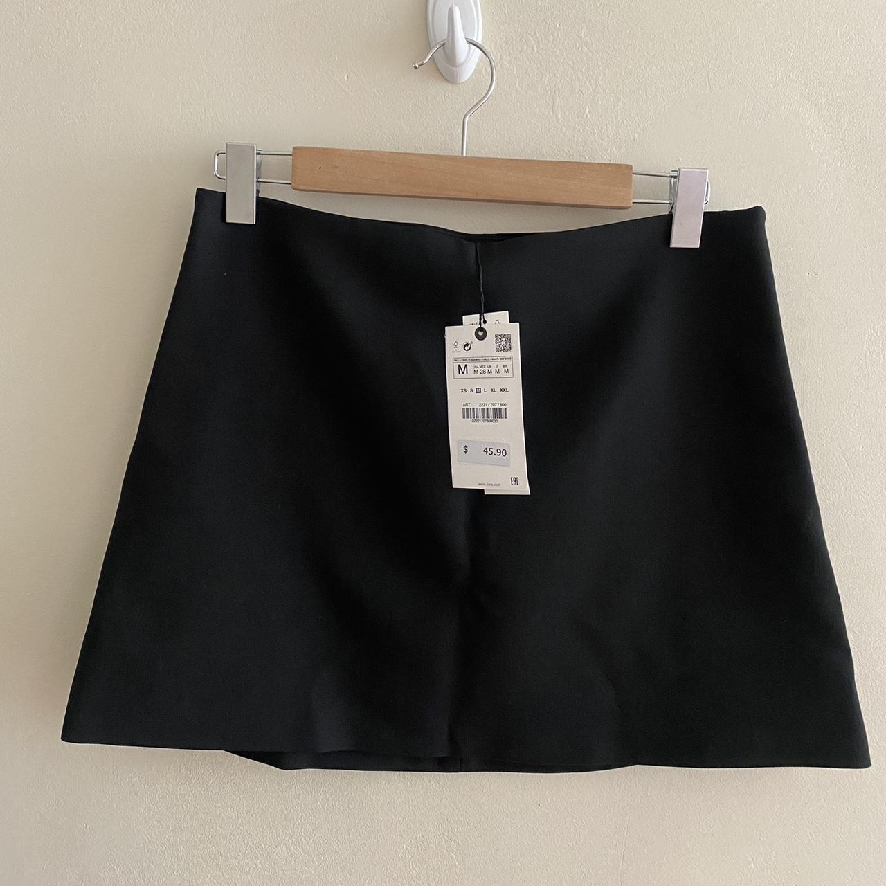 Zara Black Mini Skirt NEVER WORN With Tags Size... Depop