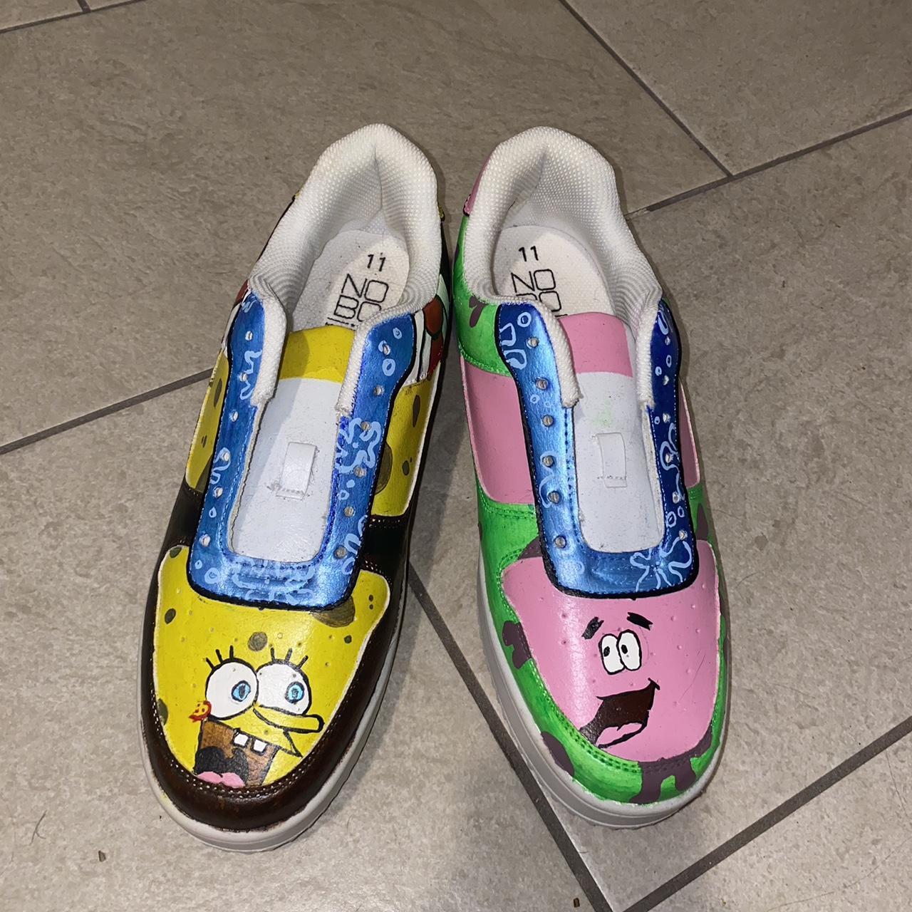 No Boundaries SpongeBob and Patrick shoes -Size... - Depop