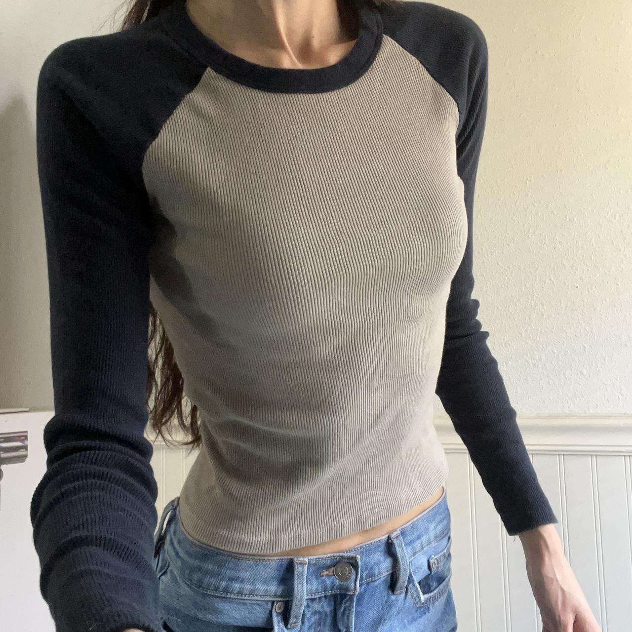 Brandy Melville fitted baseball tee Excellent... Depop