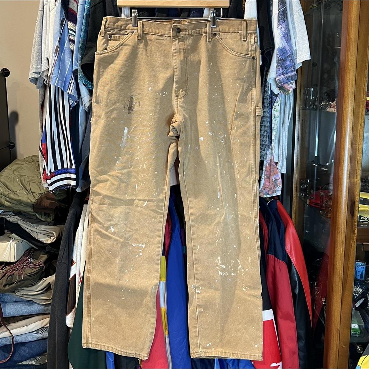 Y2k Dickies Carpenter Paint Splattered Work Depop   P0 