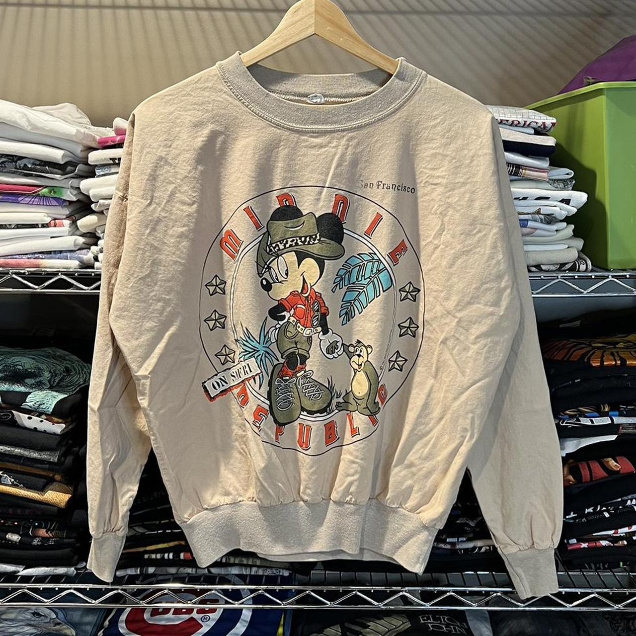 Minnie Mouse Vintage Crew Neck Sweatshirt - Cream