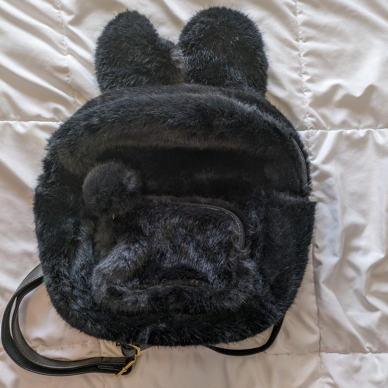 Mini faux hot sale fur backpack