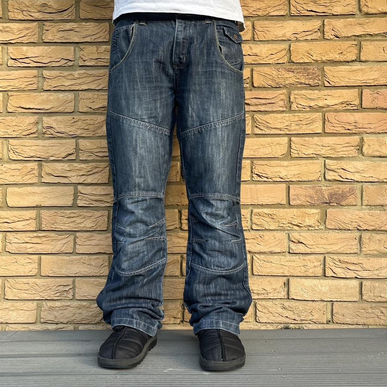 Baggy Crosshatch Vintage Jeans 2000s Depop