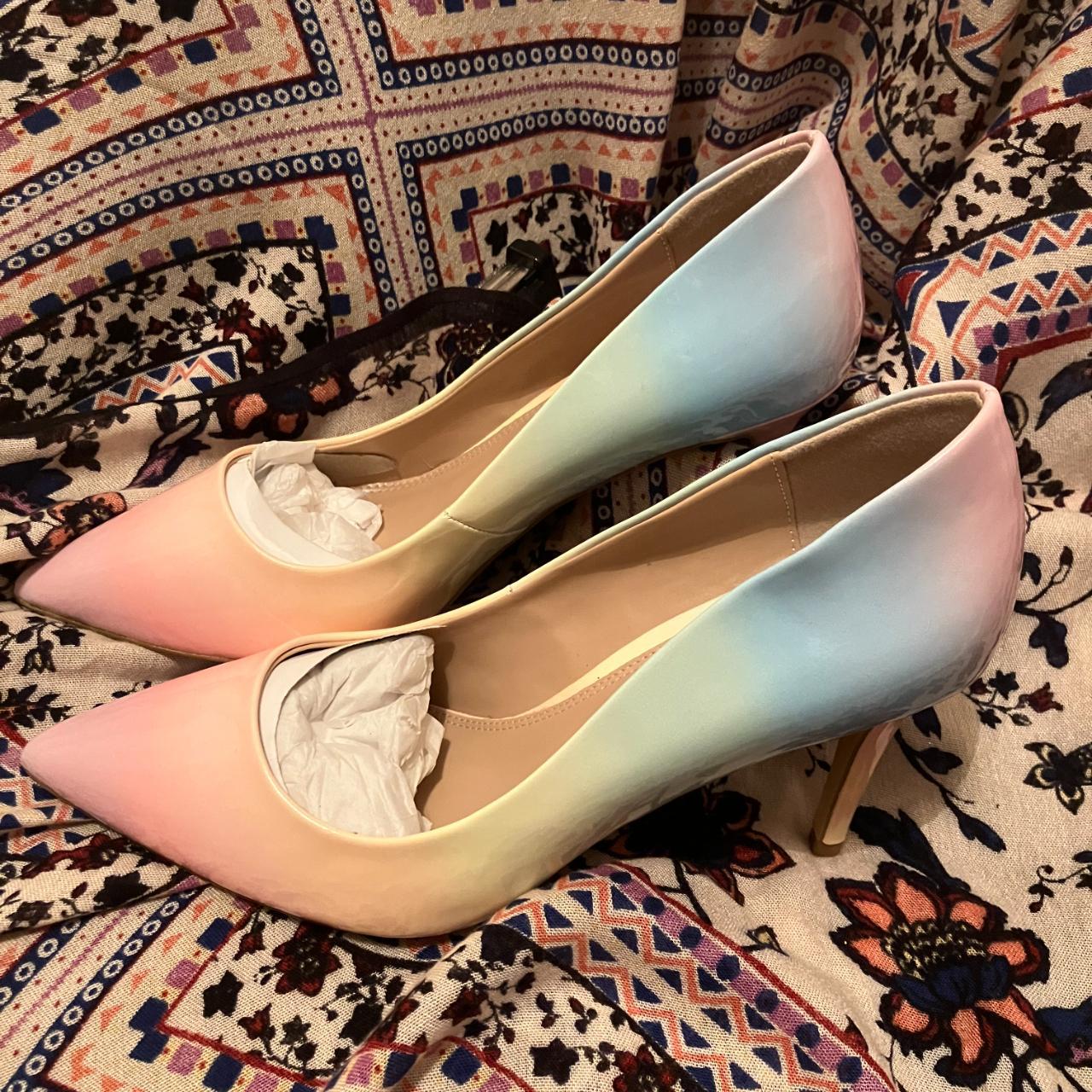 Dune Women s Pastel Ombre Rainbow Court Heels