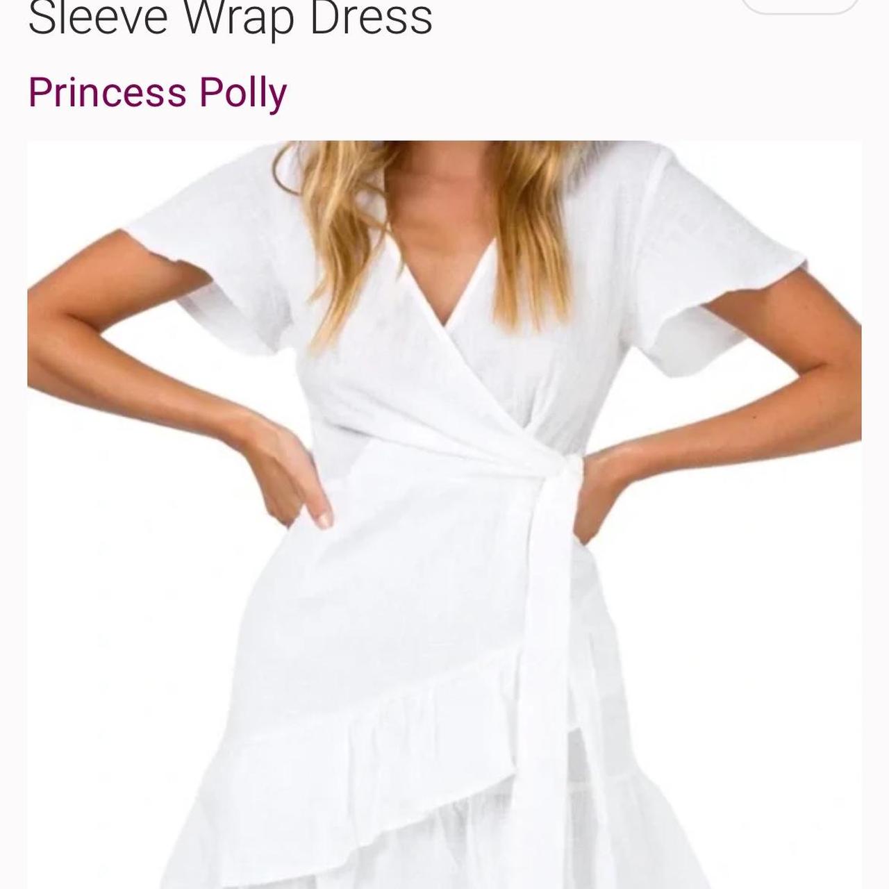 Princess polly clearance white wrap dress