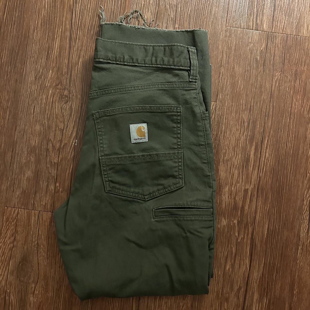 Carhartt pants,30x32 but cut an inch off bottom.worn... - Depop