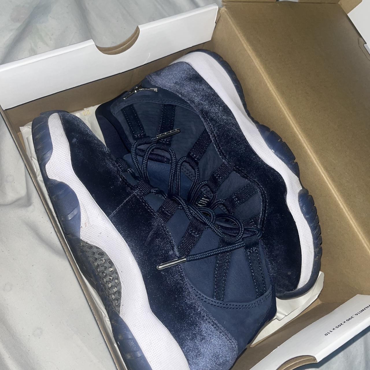 Nike Jordan 11s velvet blue size 4 Wmns. Only worn a... - Depop