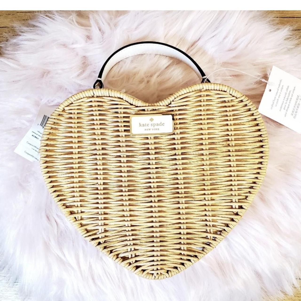 Kate spade discount heart wicker bag