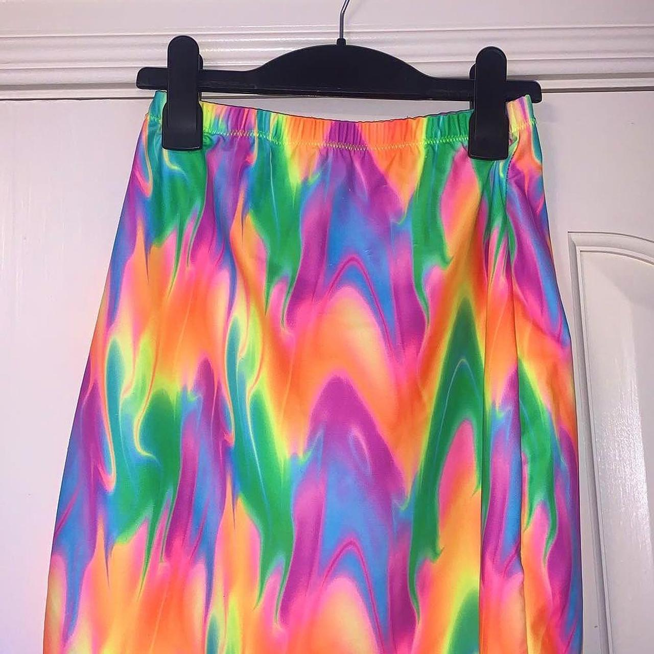 Pretty Deranged UV reflective rave skirt Size Depop