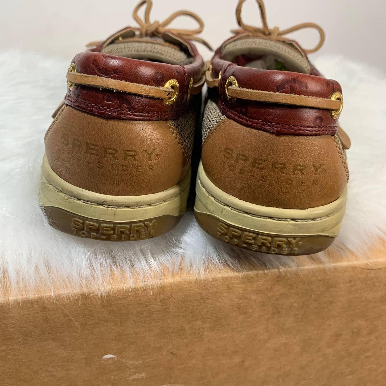 Sperry Red Leather Boat Shoes for Women Size... Depop