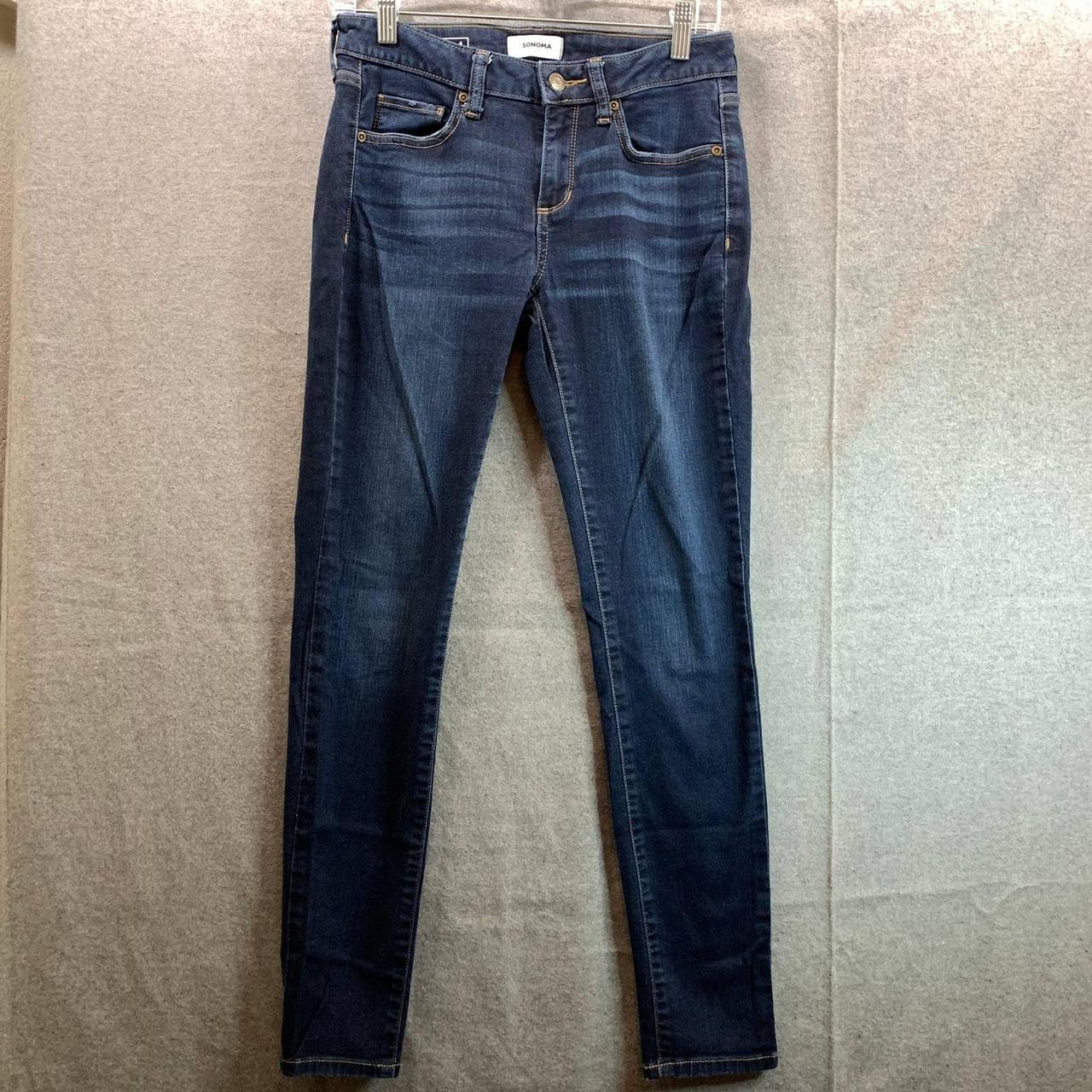 Sonoma Skinny Jeans Women's Size 4 Dark Blue Good... - Depop