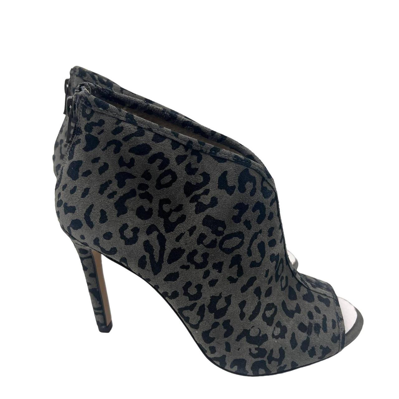 Leopard peep toe clearance booties