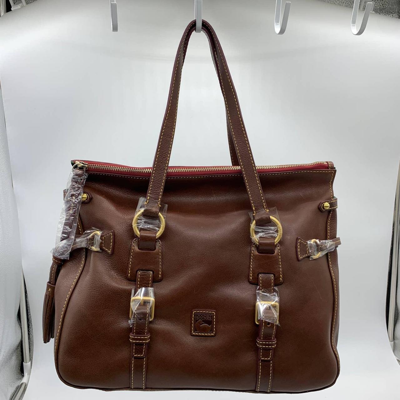 Florentine leather best sale tasseled satchel bag